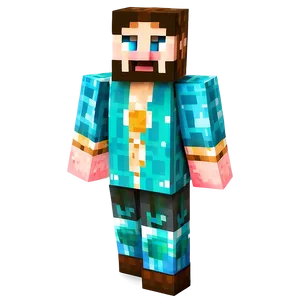 Steve In Diamond Armor Minecraft Png Ucn10 PNG image