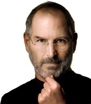 Steve Jobs Iconic Pose PNG image