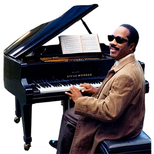 Stevie Wonder With Piano Png 93 PNG image