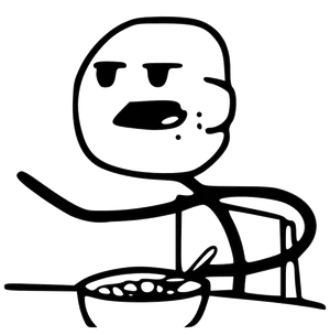 Stick Figure Cereal Disappointment PNG image