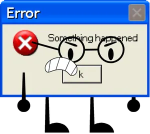 Stick Figure Error Message PNG image