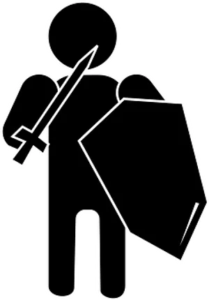 Stick Figure Knight Icon PNG image