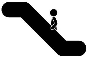 Stick Figureon Escalator Icon PNG image