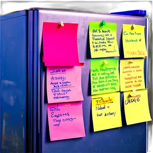 Sticky Note On Fridge Png Hww23 PNG image