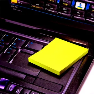 Sticky Note On Laptop Png 12 PNG image