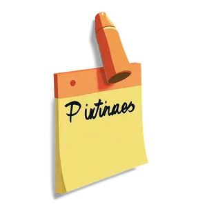 Sticky Note With Marker Png 7 PNG image