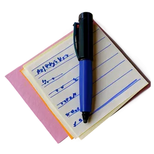 Sticky Note With Marker Png Rpw45 PNG image