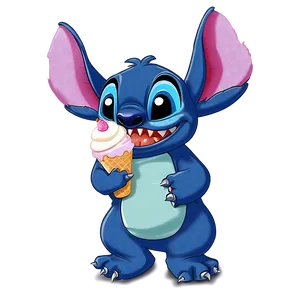 Stitch Eating Ice Cream PNG 05212024 PNG