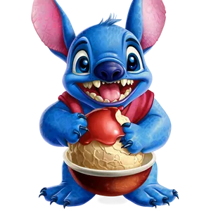 Stitch Eating Ice Cream PNG Tiw89 PNG