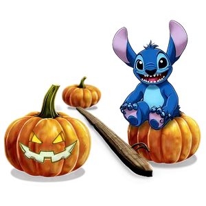 Stitch Halloween Pumpkin Patch Png 06122024 PNG image