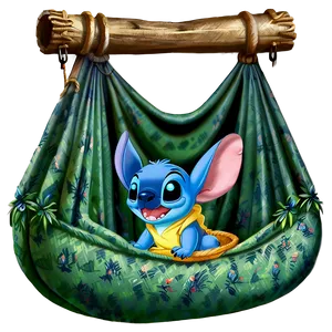 Stitch In A Hammock PNG Elw PNG