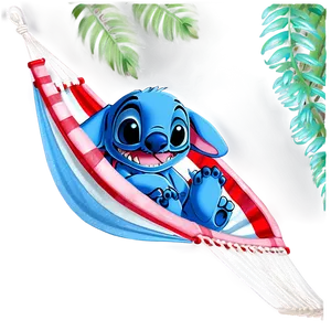 Stitch In A Hammock PNG Rop PNG