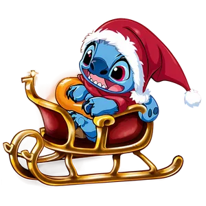 Stitch Riding Sleigh Png 44 PNG image