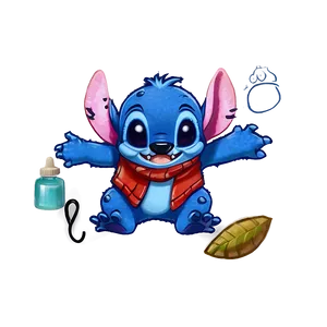 Stitch's Blue Fur PNG Upn70