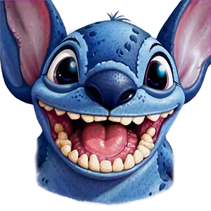Stitch's Mischievous Smile PNG 05212024