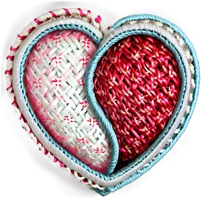 Stitched Heart Clipart Texture PNG 35
