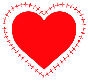 Stitched Heart Graphic PNG image