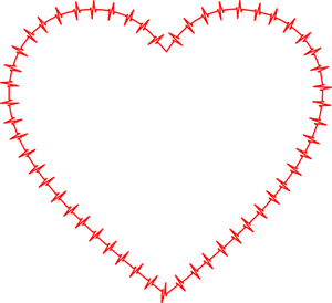 Stitched Heart Outline