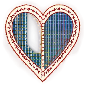Stitched Heart Texture PNG A