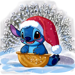 Stitch’s First Christmas Snow Png Sac83 PNG image