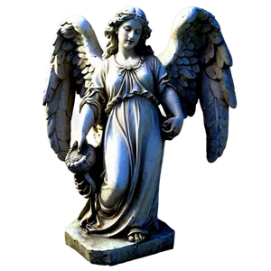 Stone Angel Garden Statue PNG Yya70 PNG