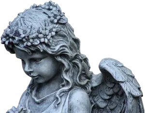 Stone Angel Statue Profile