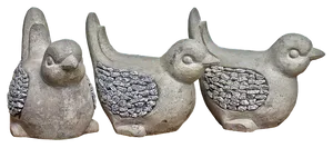 Stone Bird Sculptures Decor
