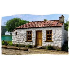 Stone Cottage By The River PNG 06202024