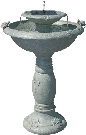 Stone Garden Fountain Design PNG image