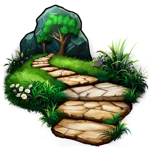 Stone Path In Grass Png 06202024 PNG image