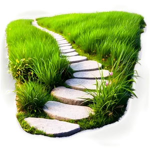 Stone Path In Grass PNG Eil2 PNG
