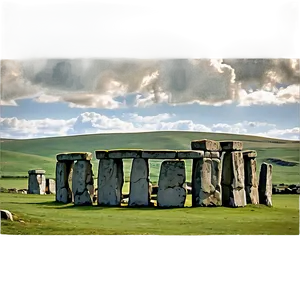 Stonehenge Among Rolling Hills PNG 06252024 PNG