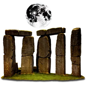 Stonehenge And The Harvest Moon PNG 43