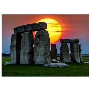 Stonehenge And The Setting Sun PNG 06252024 PNG