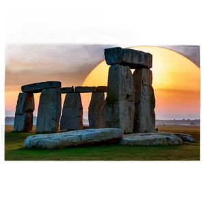 Stonehenge And The Setting Sun Png 74 PNG image