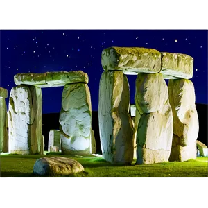 Stonehenge Illuminated At Night PNG Ovk77 PNG