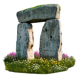 Stonehenge Surrounded By Wildflowers Png 06252024 PNG image