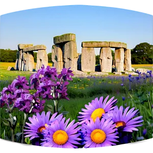 Stonehenge Surrounded By Wildflowers Png 67 PNG image