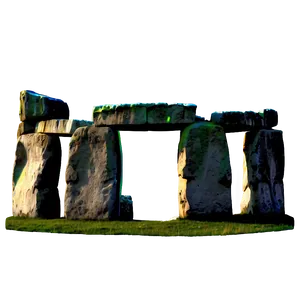 Stonehenge With Rainbow Background PNG 06252024