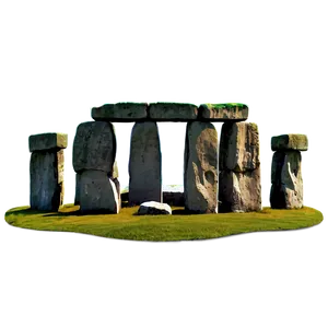 Stonehenge With Rainbow Background PNG Wuk