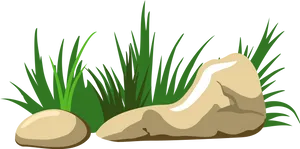 Stonesand Grass Vector Illustration PNG image