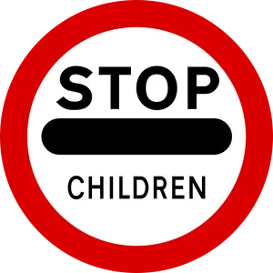 Stop Children Sign Graphic PNG image