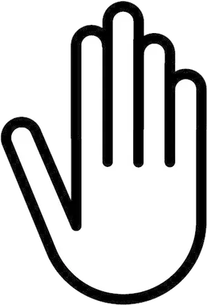 Stop Hand Sign Icon PNG image