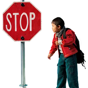 Stop Pedestrian Crossing Sign Png Jxf94 PNG image