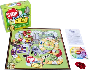 Stop Relax Think Board Game PNG