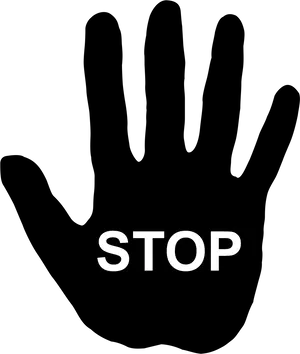Stop Sign Hand Gesture PNG image