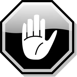 Stop Sign Hand Symbol PNG image