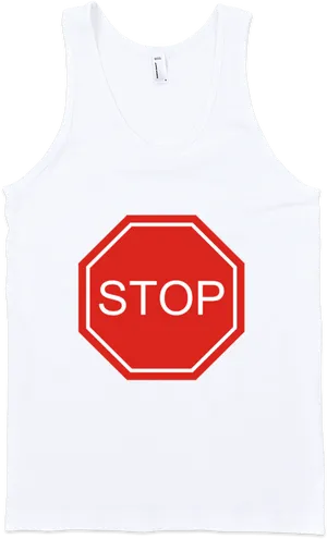 Stop Sign Tank Top Mockup PNG