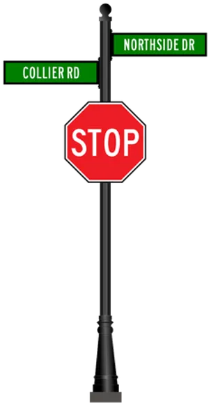 Stop Signat Collier Rdand Northside Dr PNG image