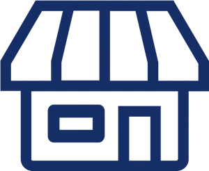 Storefront Icon Blue PNG image